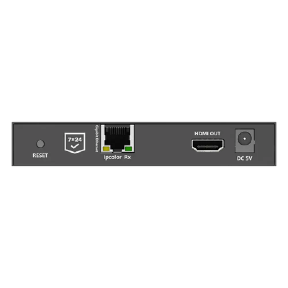 Receptor HDMI IP / 4K@60Hz / Cero Latencia / Extensión 100 m (328.1 ft) / Cat 6/6a/7 / Audio 7.1 / IR Bidireccional / ARC / HDMI Loop Out