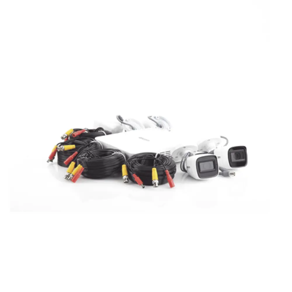 Kit de Videovigilancia TurboHD / DVR 4 Canales / 1080p Lite / 4 Cámaras Bala 2 MP / Audio por Coaxitron / IR 25 m (82 ft)