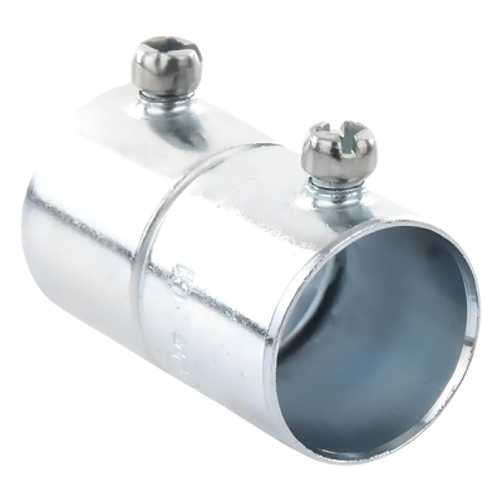 Cople Conduit / 3/4" (19 mm) / Pared Delgada / Galvanizado / Tornillo Tipo Americano / Interior / 3 m (9.8 ft)