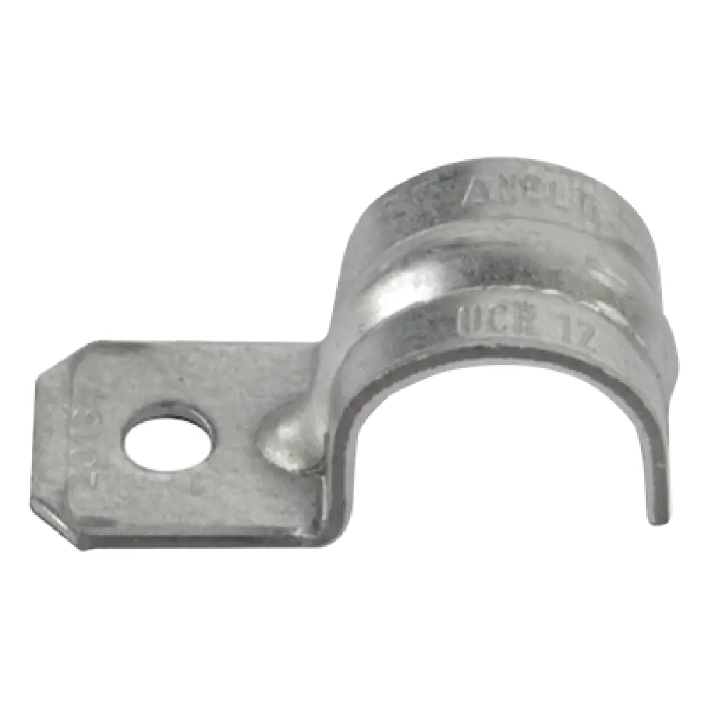 Abrazadera Tipo Uña / 3/4 (19 mm) / Acero Pregalvanizado Calibre 18 / Conduit Pared Gruesa y PVC