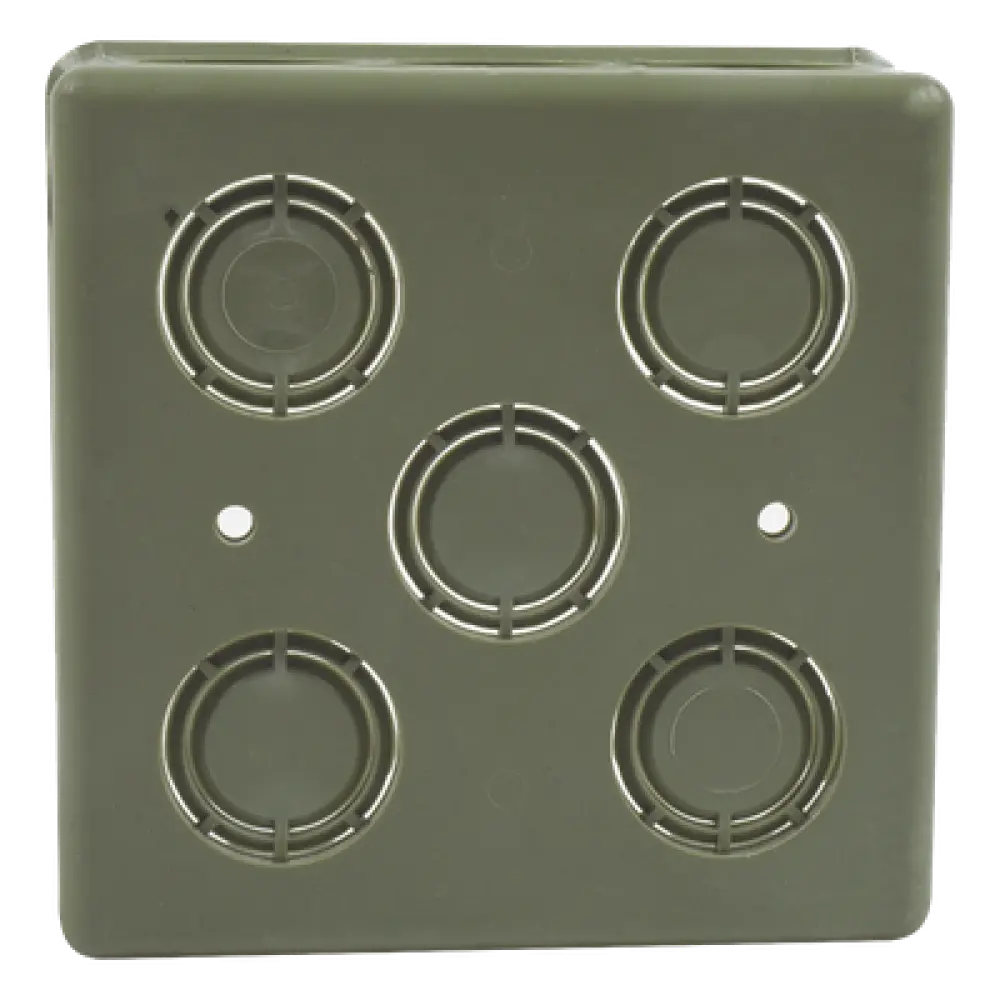 Caja Cuadrada para Conduit / PVC Pesado / 1/2" - 3/4" / Autoextinguible / No Conductor Eléctrico