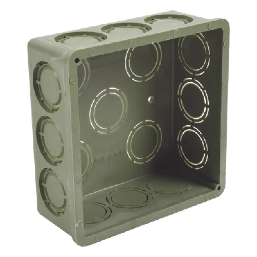 Caja Cuadrada para Conduit / PVC Pesado / 1/2" - 3/4" / Autoextinguible / No Conductor Eléctrico