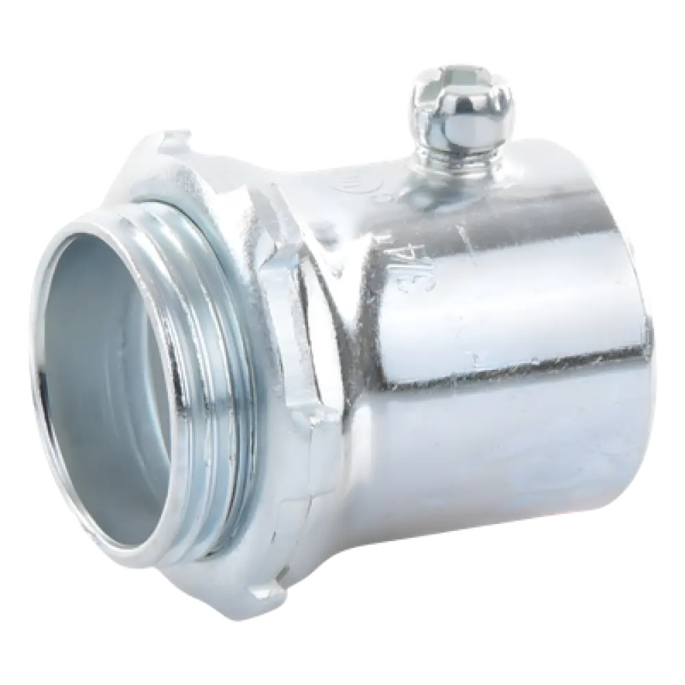 Conector para Tubo / 1" (25 mm) / Pared Delgada / Tornillo Americano / Galvanizado / Etiqueta Verde