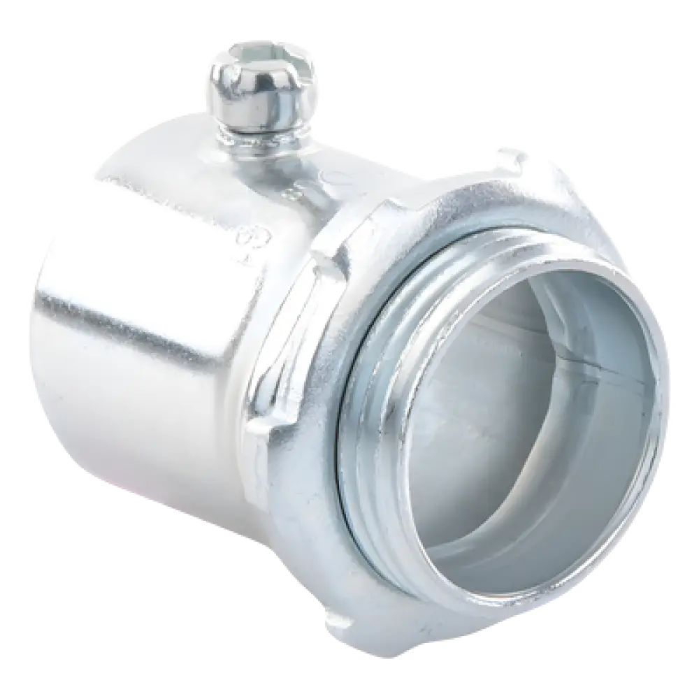 Conector para Tubo / 1" (25 mm) / Pared Delgada / Tornillo Americano / Galvanizado / Etiqueta Verde