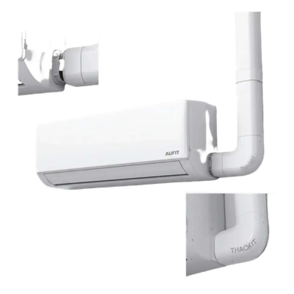 Kit de Canaletas para Aire Acondicionado / 11 Piezas / PVC Rígido / Interior y Exterior / 1 m (3.28 ft) de Longitud / -20°C a 75°C