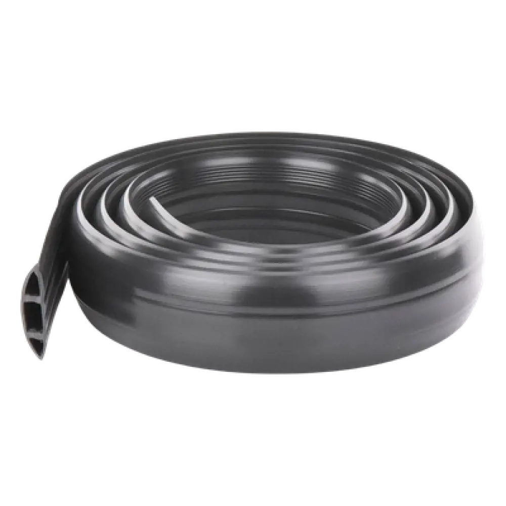 Canaleta flexible / PVC auto-extinguible / Media caña / 2.5m (8.2 pies) / 100kg carga / Área 305mm²