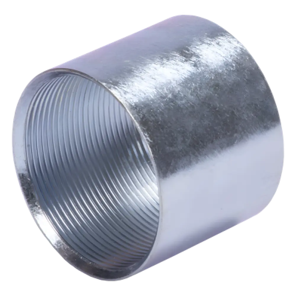 Cople Galvanizado / 1/2" (13mm) Pared Gruesa / Rosca Estándar / Interior / Etiqueta Amarilla