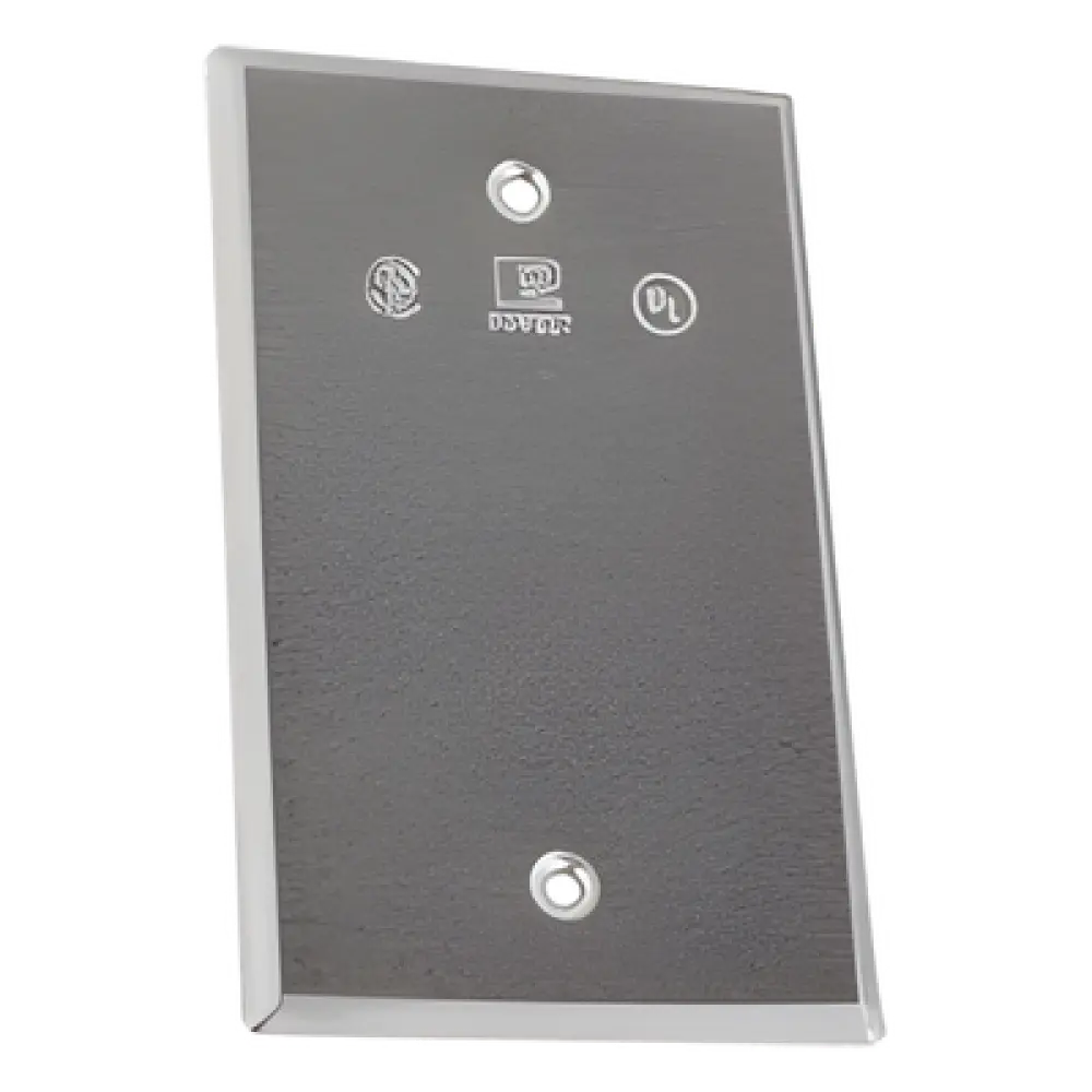 Tapa ciega de aluminio / Espesor 1.02 mm / 2 diámetros 3 mm (0.11') / Peso 0.024 kg / Uso interior y exterior