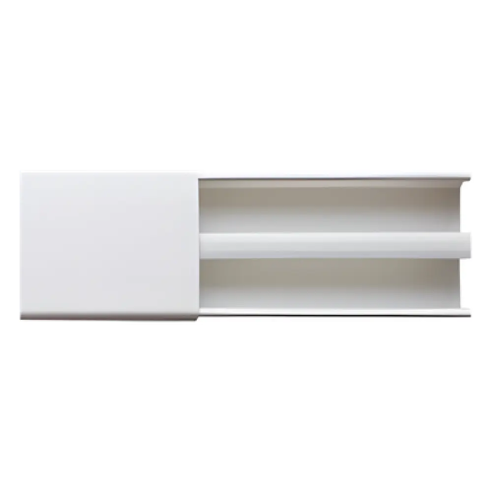 Canaleta de PVC / Dos Vías / 48 x 16 mm / Tramo 2.5 m (8.2 ft) / Auto-extinguible / Resistente UV