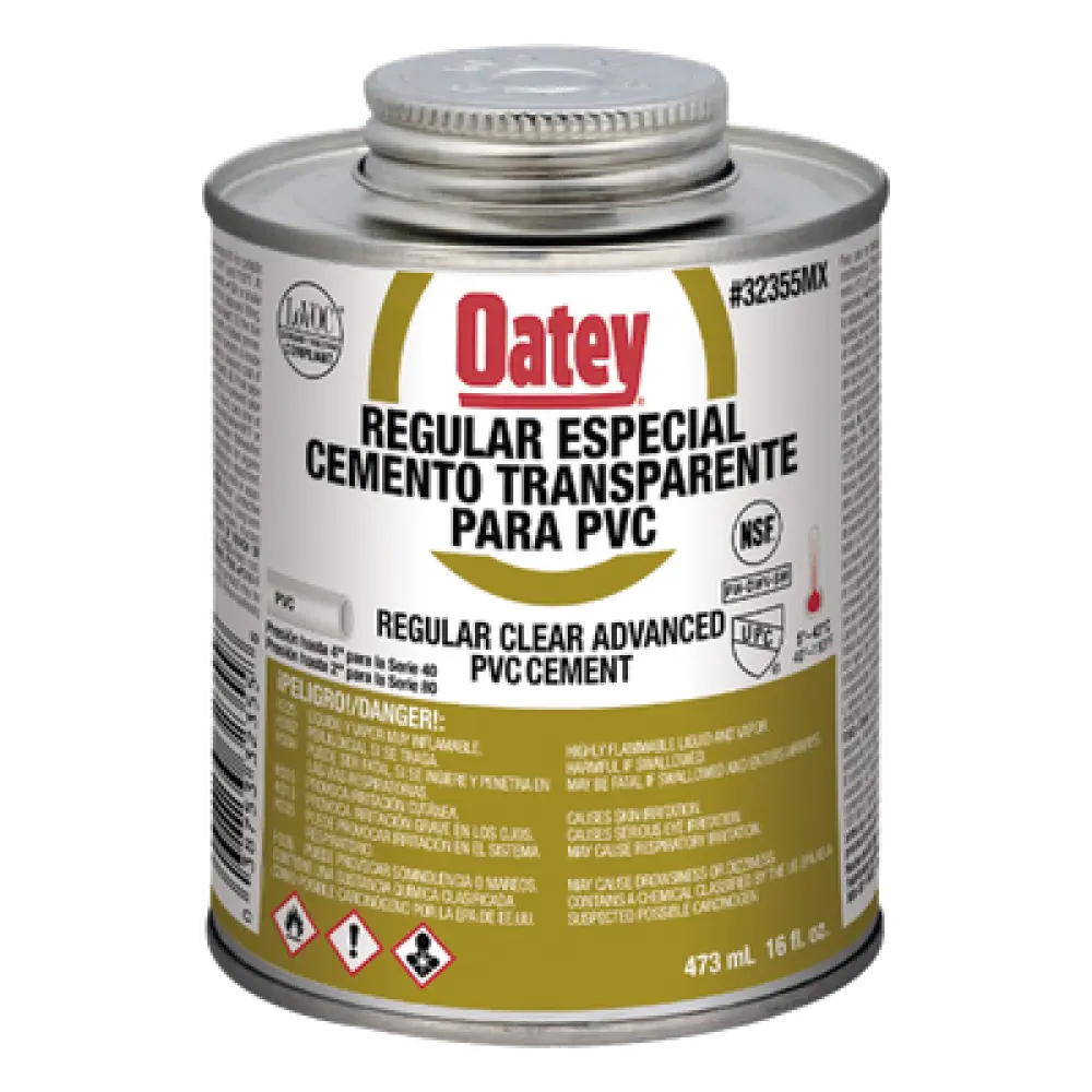 Pegamento / Cemento Claro / 473 ml / Tubo Conduit PVC Pesado / Baja Emisión VOC / Curación Rápida