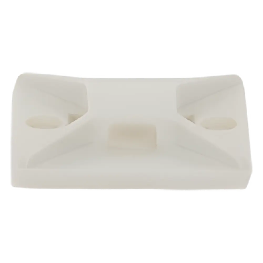 Base Adhesiva para Cinchos / 4 Vías / 25.4 mm x 25.4 mm (1in x 1in) / Interior / ABS Blanco