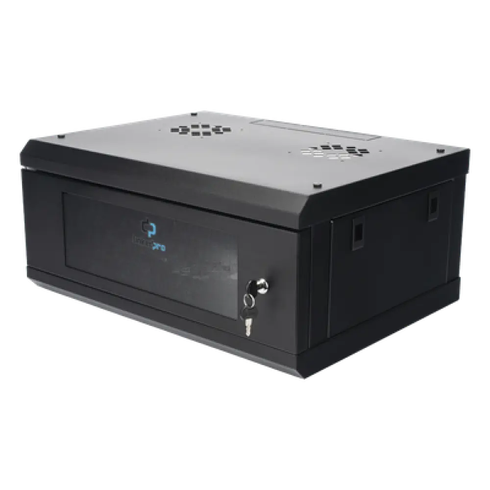 Gabinete de Pared / 4U / 19 in / 455 mm Profundidad / 1.49 ft / Cristal Templado / Acero Reforzado