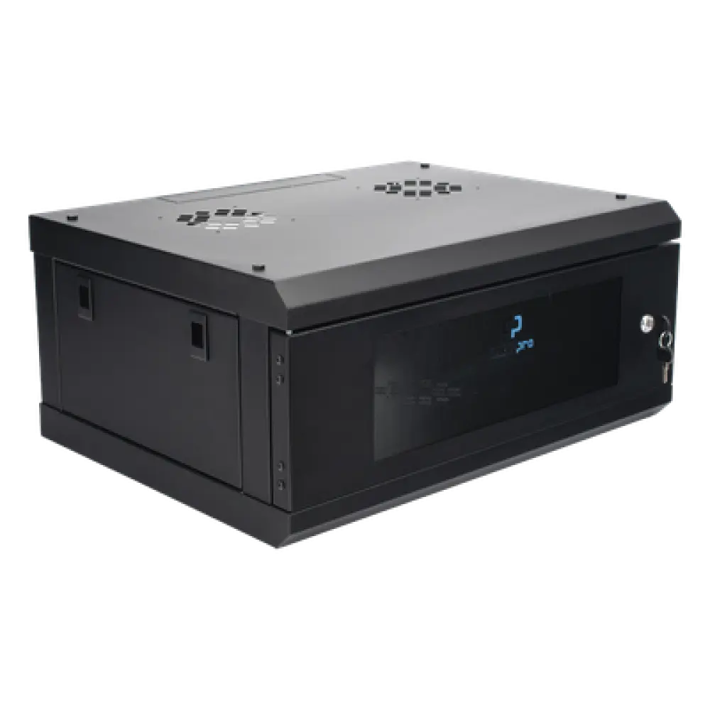 Gabinete de Pared / 4U / 19 in / 455 mm Profundidad / 1.49 ft / Cristal Templado / Acero Reforzado