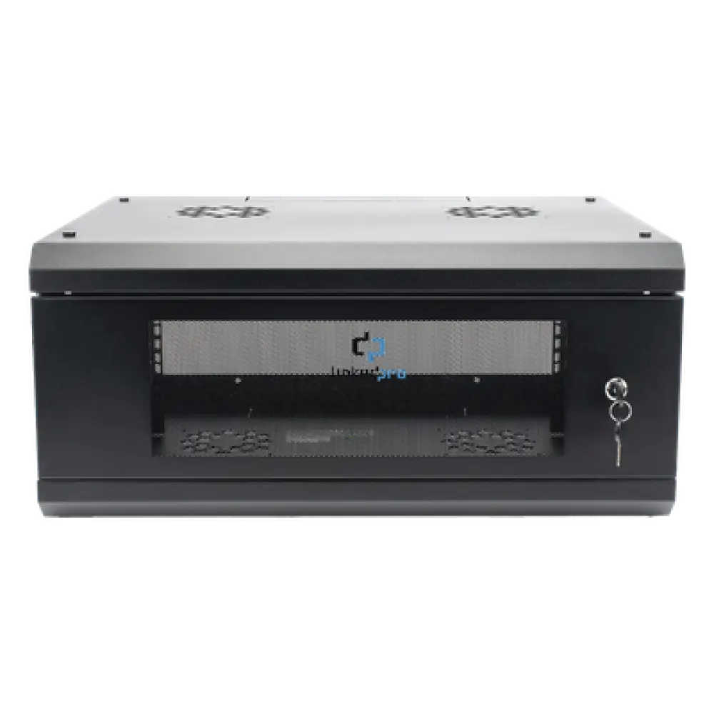 Gabinete de Pared / 4U / 19 in / 455 mm Profundidad / 1.49 ft / Cristal Templado / Acero Reforzado