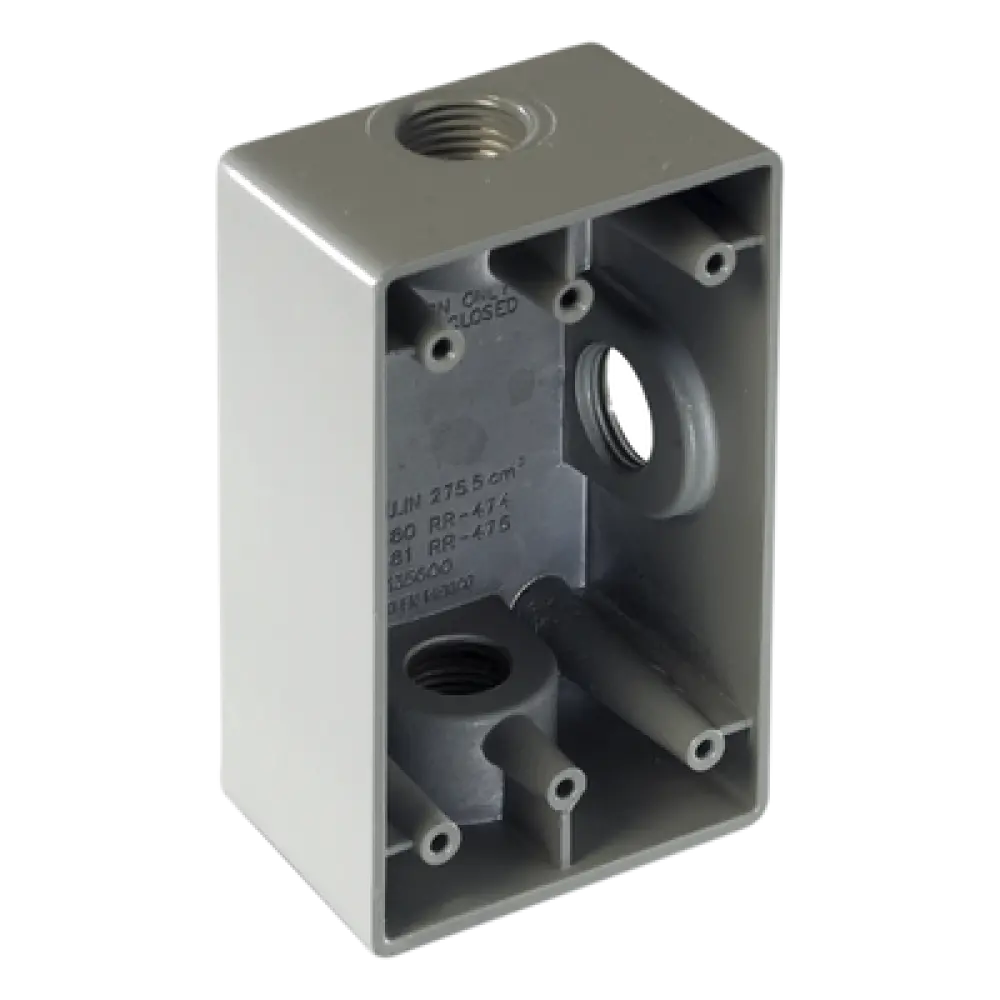 Caja Condulet / 3 Bocas / 3/4" (19.05 mm) NPT / Volumen 275.5 cm³ / Aluminio Diecast / Intemperie / UL-CSA
