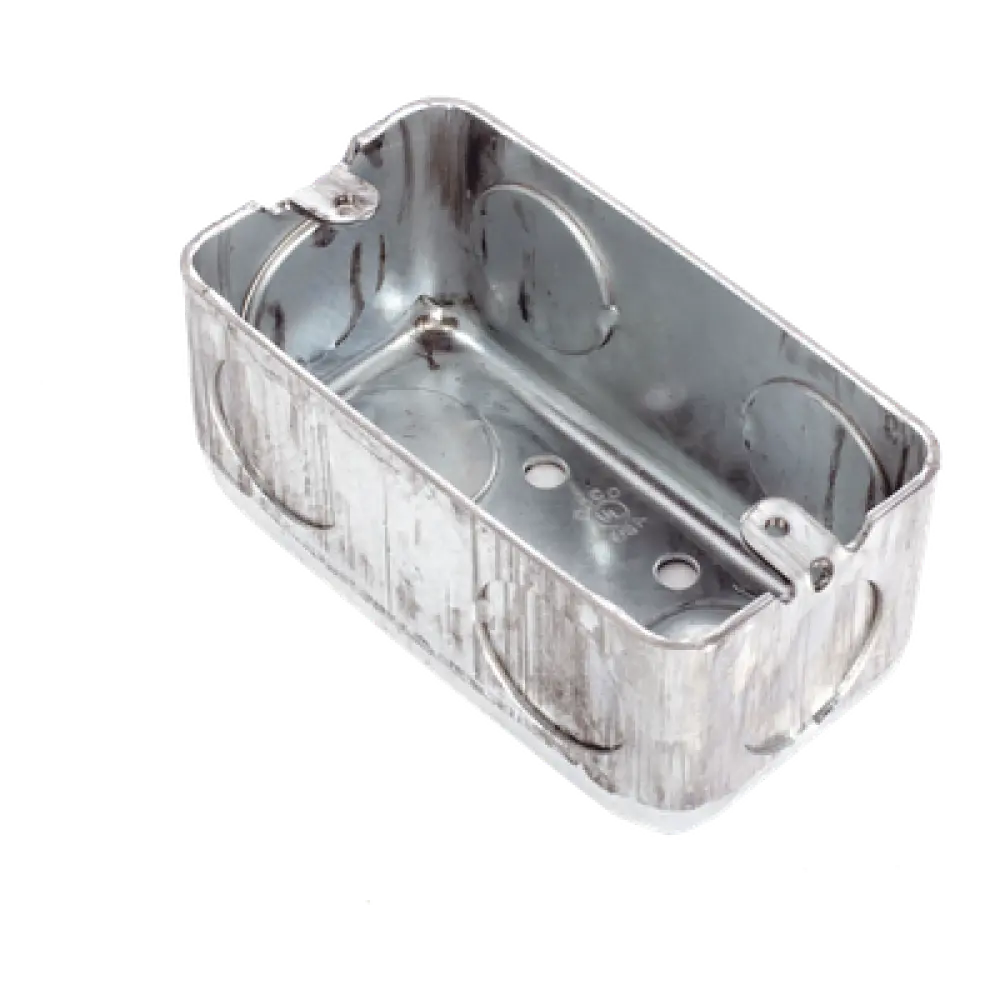 Caja Utilitaria Galvanizada / 4x2 in / 7 Entradas 3/4 in / Profundidad 1.875 in / Resistencia al Fuego 2 h