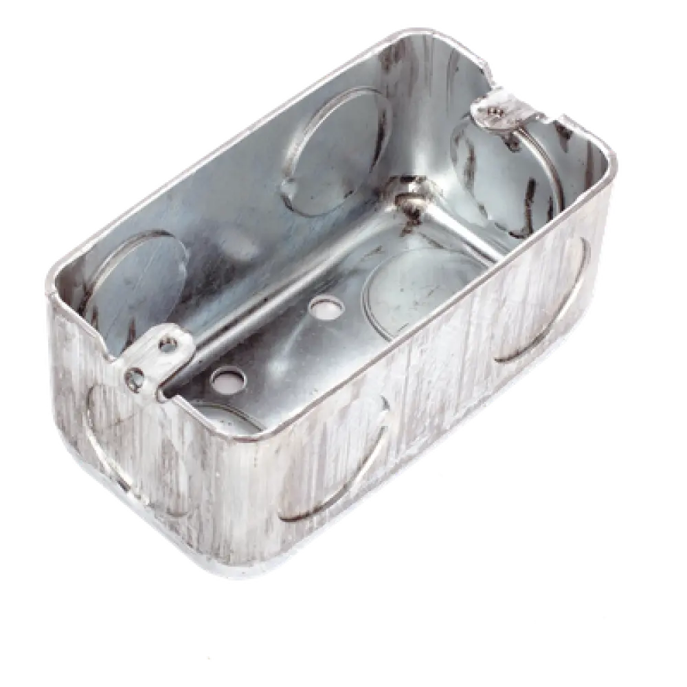 Caja Utilitaria Galvanizada / 4x2 in / 7 Entradas 3/4 in / Profundidad 1.875 in / Resistencia al Fuego 2 h