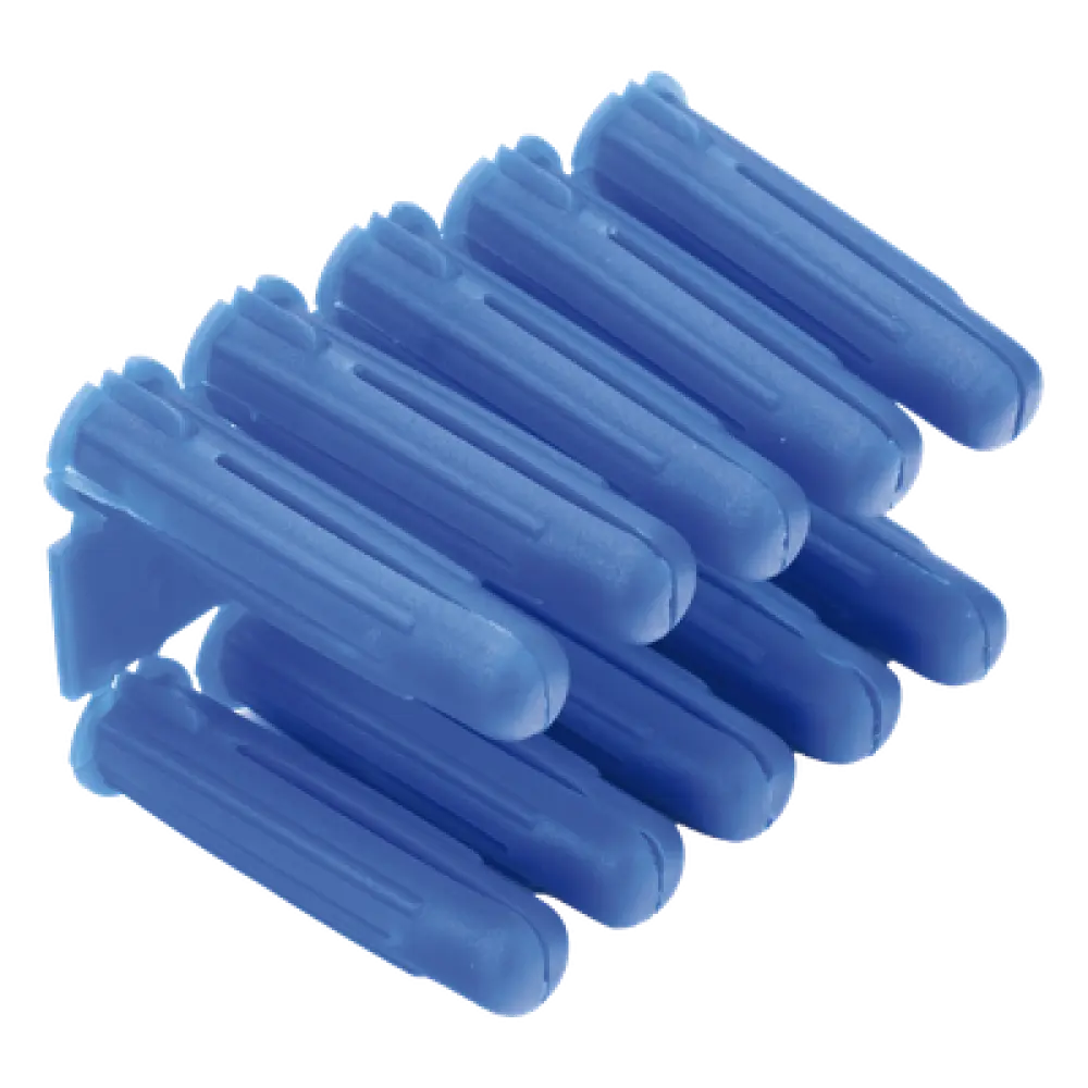 Taquete de Fijación / Doble Expansión 4 Direcciones / 3/8" para Tornillo 12 mm x 2" / 100 Piezas / Resistencia 100 kg / Concreto y Superficies Sólidas