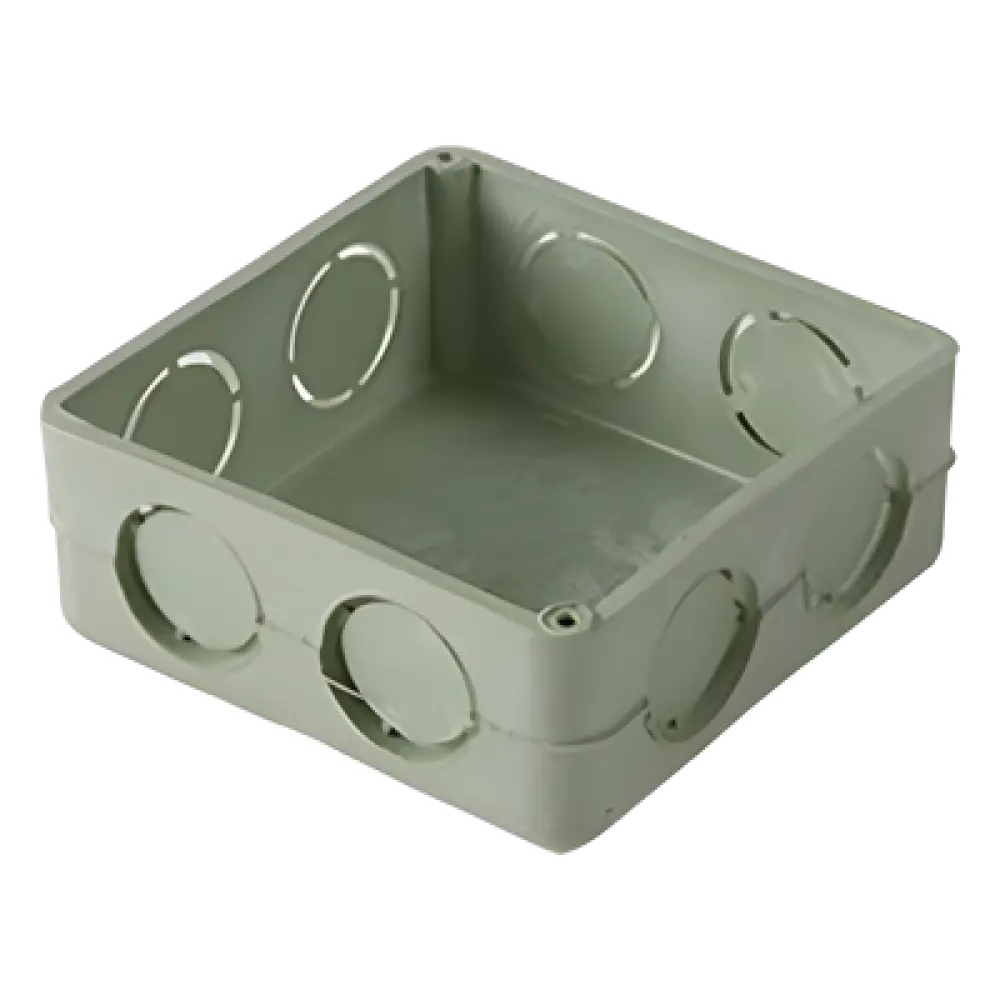 Caja Cuadrada Conduit / PVC Pesado 1/2" / NMX-E-012 / Autoextinguible / Apto para Sistemas Aislados a Tierra