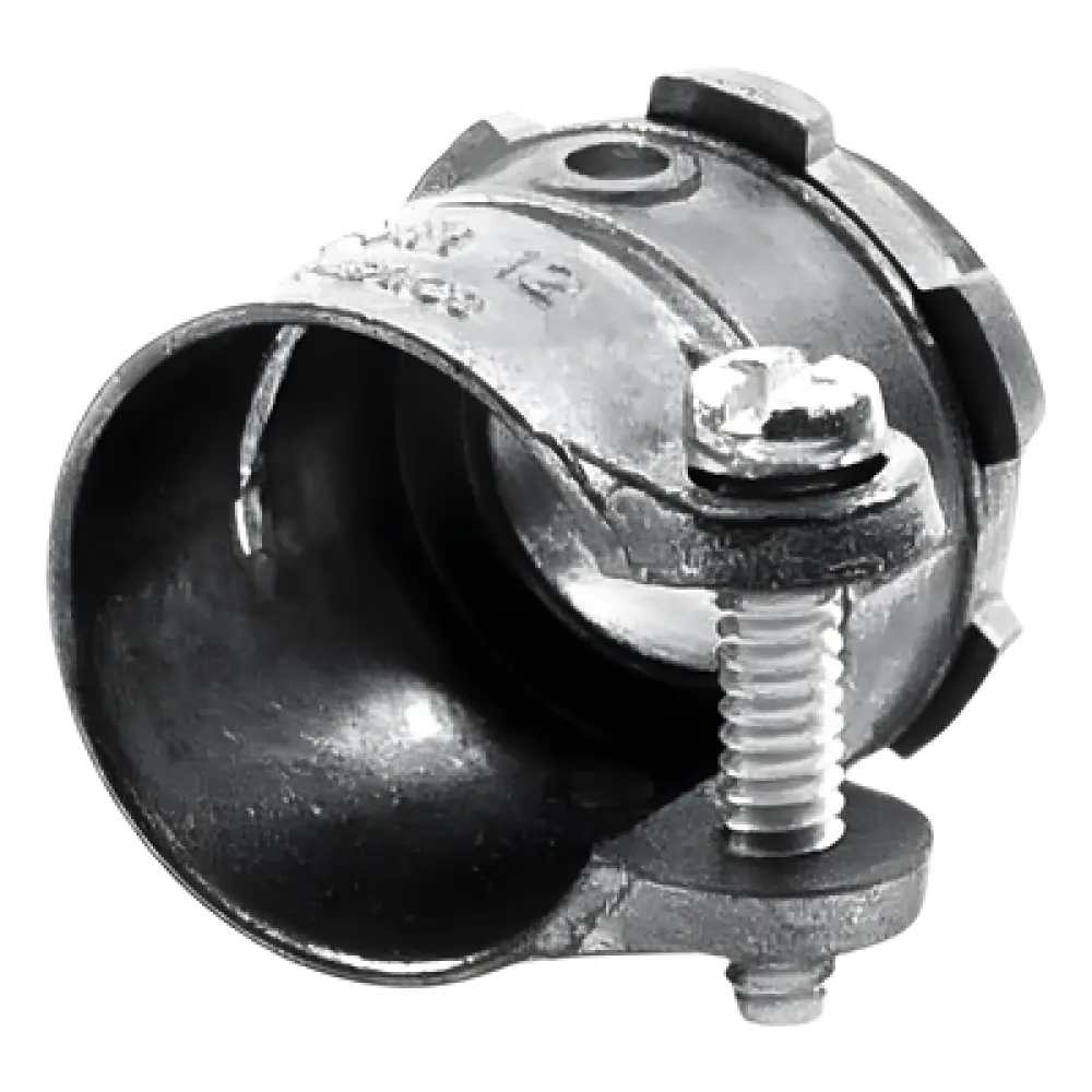 Conector Recto para Tubo Flexible / 1/2" (13 mm) / Diámetro 27 mm / Longitud 35 mm / Acabado Bruñido / Contratuerca Integrada
