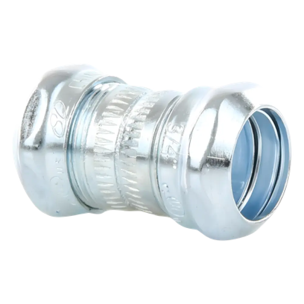 Conector de Compresión / Acero Galvanizado / 3/4 in / Pared Delgada / 10 mm (0.394 in) de Alto