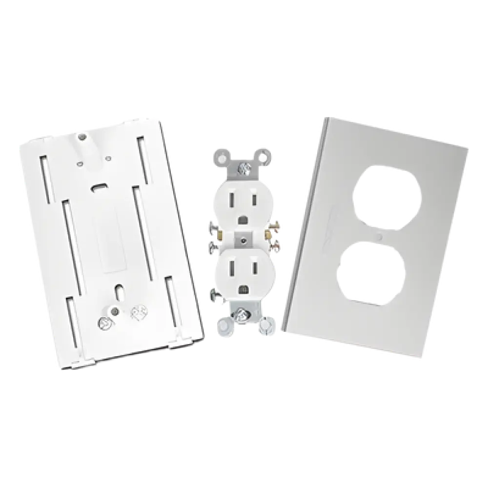Contacto Eléctrico Dúplex / Soporte Universal ABS / Tapa Aluminio Anodizado / -40°C a 120°C / NOM-001-SEDE-2005