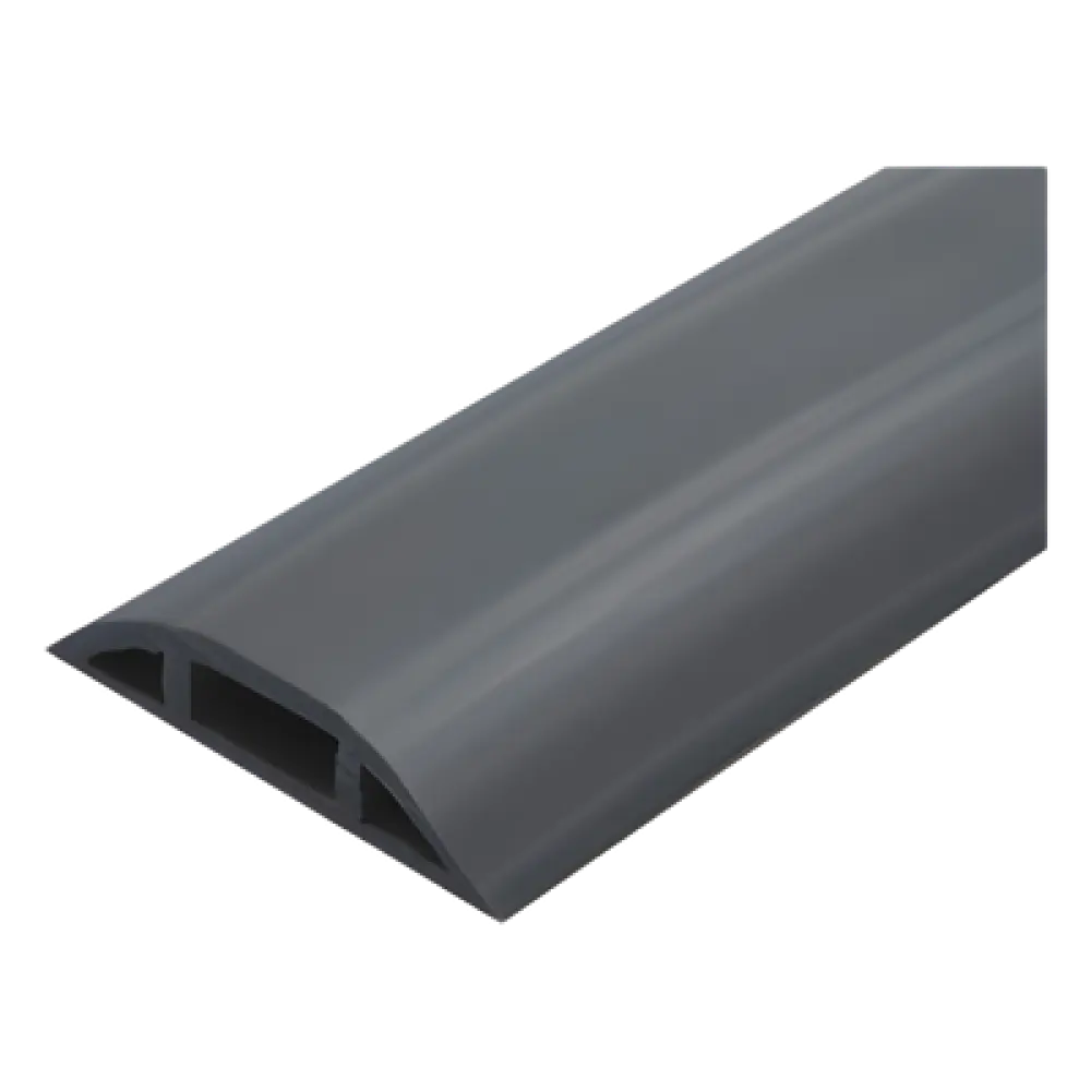 Canaleta Flexible para Piso / Media Caña / Área 305 mm² / Carga 100 kg / Rollo 25 m / PVC Autoextinguible UV