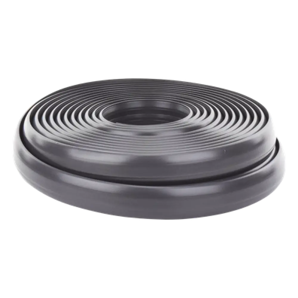 Canaleta Flexible para Piso / Media Caña / Área 305 mm² / Carga 100 kg / Rollo 25 m / PVC Autoextinguible UV