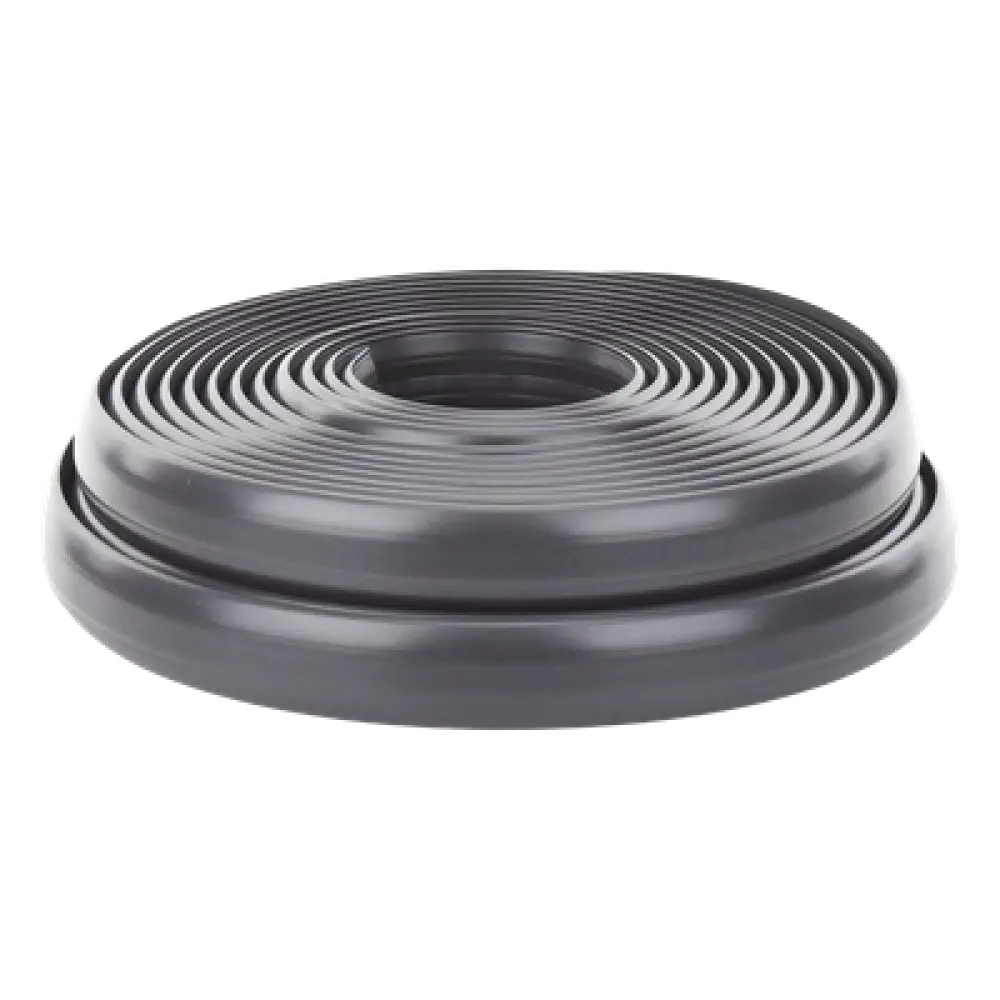 Canaleta Flexible para Piso / Media Caña / Área 305 mm² / Carga 100 kg / Rollo 25 m / PVC Autoextinguible UV