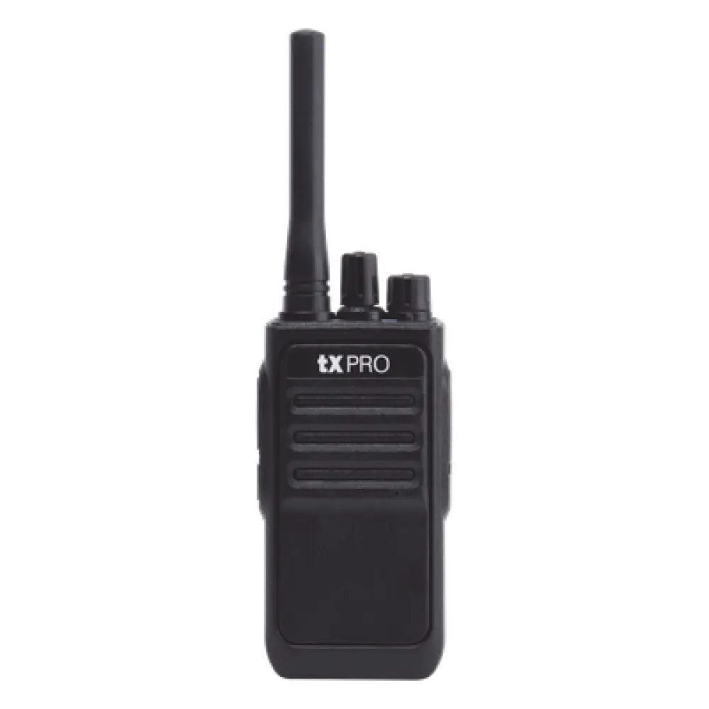 Radio Portátil Analógico UHF / 400-470 MHz / 2W / 16 Canales / VOX Manos Libres / Batería 6-8 hrs / 161 g (5.68 oz)