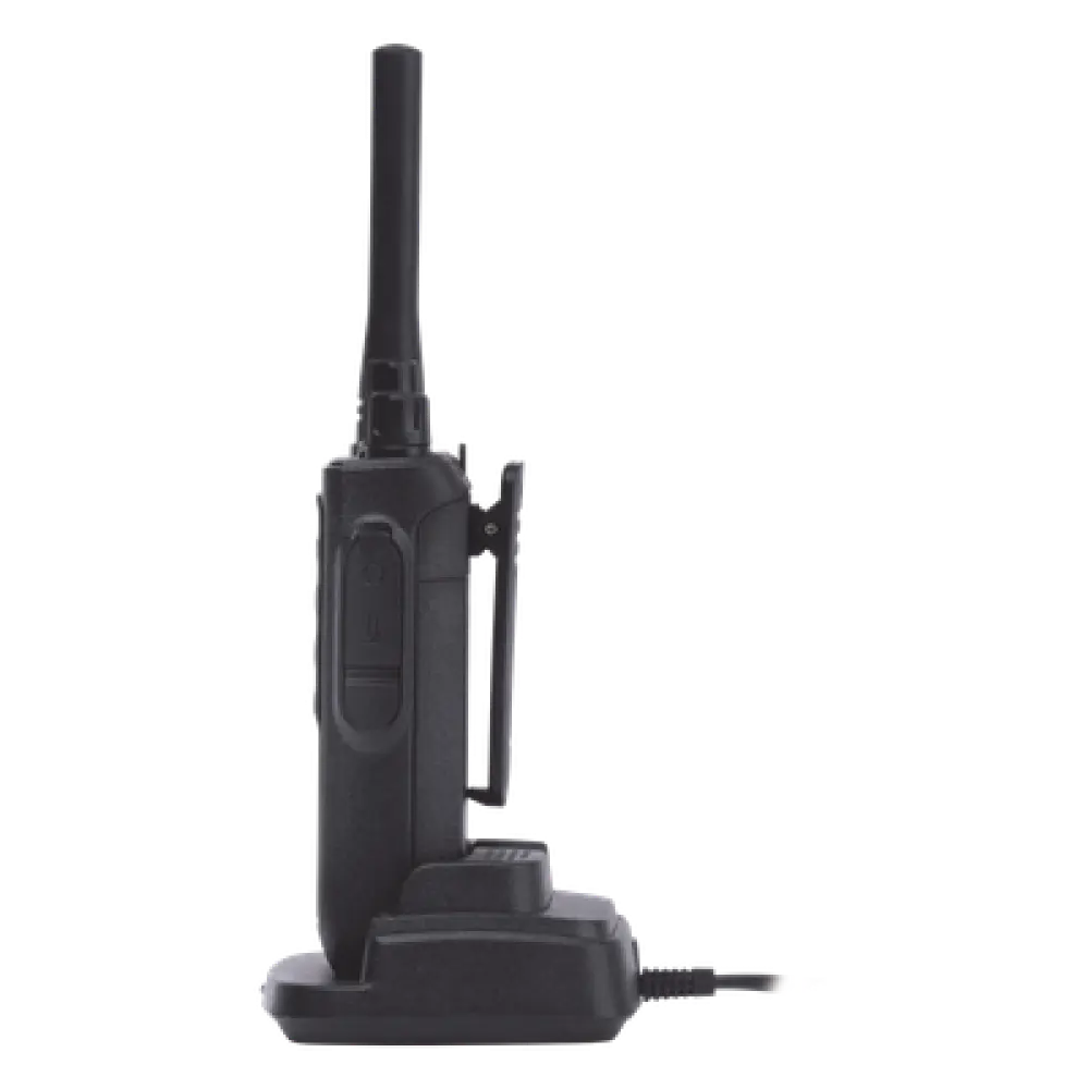 Radio Portátil Analógico UHF / 400-470 MHz / 2W / 16 Canales / VOX Manos Libres / Batería 6-8 hrs / 161 g (5.68 oz)