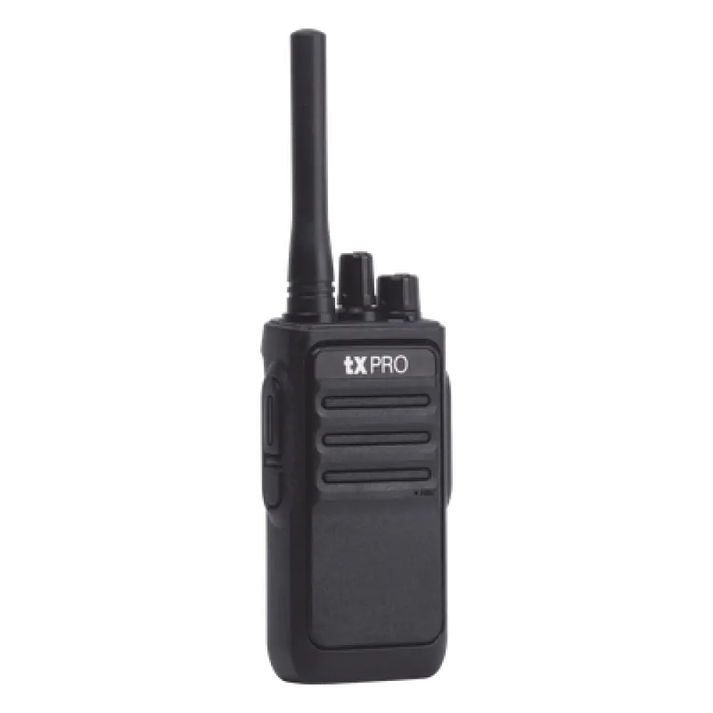 Radio Portátil Analógico UHF / 400-470 MHz / 2W / 16 Canales / VOX Manos Libres / Batería 6-8 hrs / 161 g (5.68 oz)