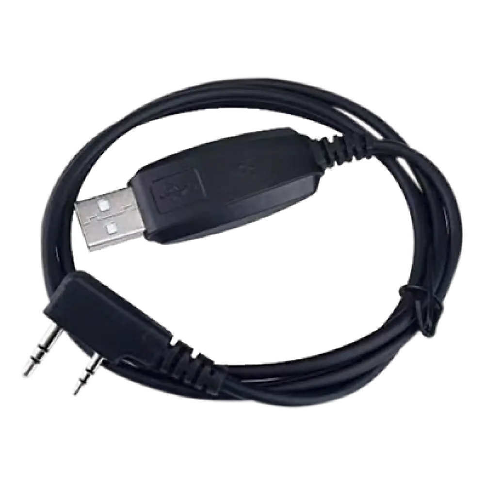 Cable de Programación USB / Conector Dual 2.5 mm y 3.5 mm / Longitud 100 cm (3.2 ft) / Windows 7/8/10 / Radios Analógicos y Digitales