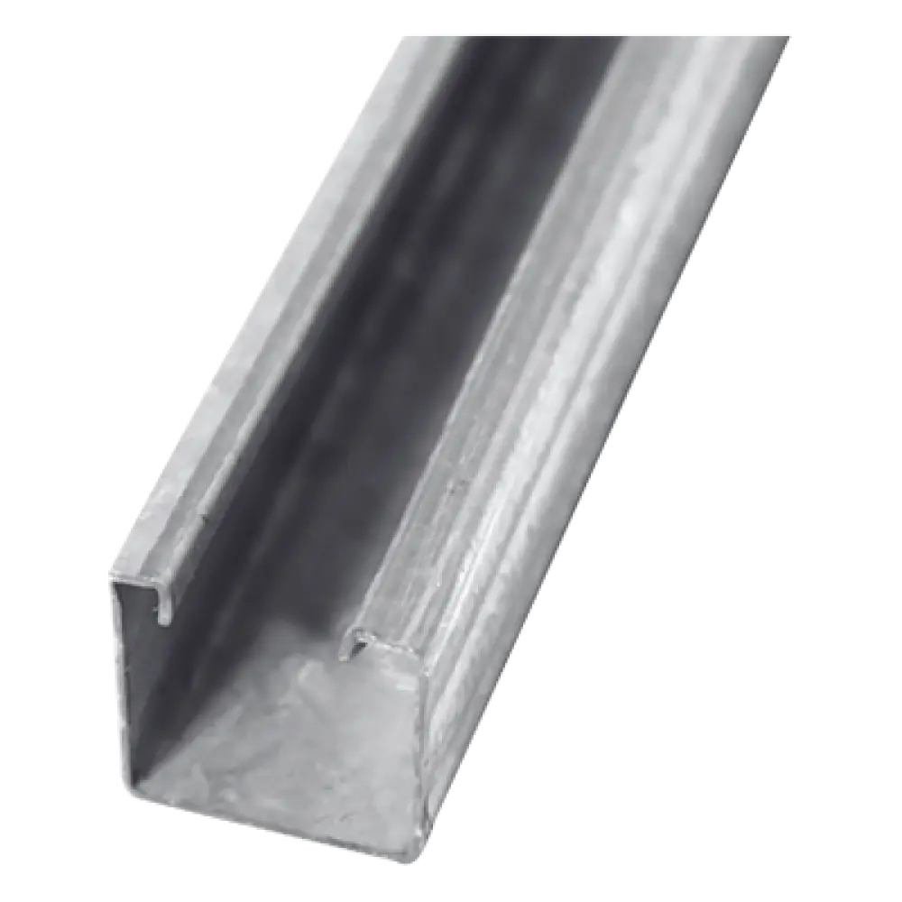 Canal Sólido / 4 x 4 cm (1.6 x 1.6 in) / Acero Pregalvanizado 1.5 mm / Refuerzos Longitudinales / 1.5 kg/m / Compatible C20 y C30