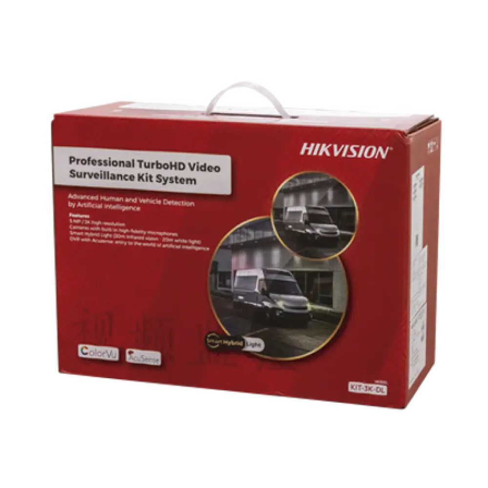 [Dual Light] Kit TurboHD 3K (5 Megapixel) / DVR 4 Canales / 4 Cámaras Bala para Exterior y Metal / Micrófono Integrado / Accesorios de Interconexión / Fuente de Poder