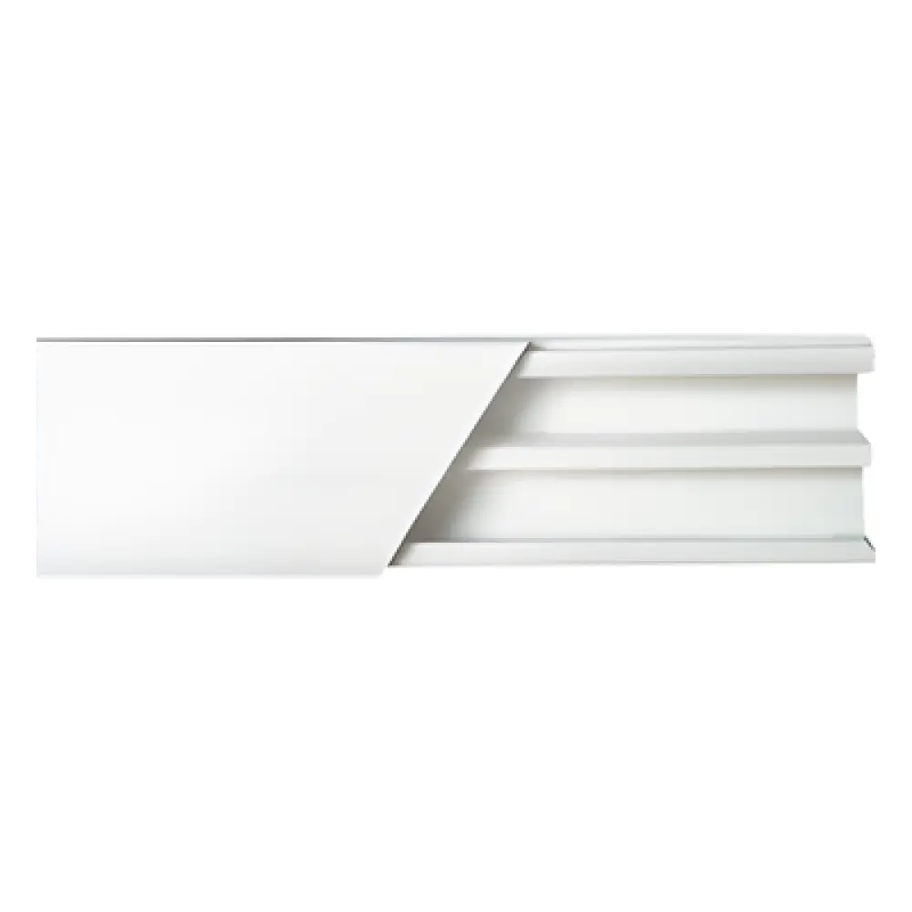 Canaleta de PVC / 20 x 10 mm / 2.5 m (8.2 ft) / Auto-extinguible / Con División / Resistente a UV