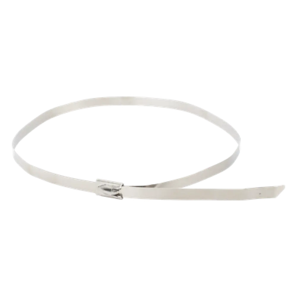 Cincho de Acero Inoxidable / 4.6 mm x 360 mm (1.18 ft) / 60 kg Tracción / 10 piezas / -40°C a +85°C