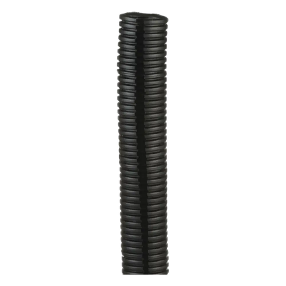 Tubo Corrugado Abierto / Diámetro Interno 23.2 mm / Longitud 30.5 m (100 ft) / Polietileno Negro / UL 94 HB / Interior