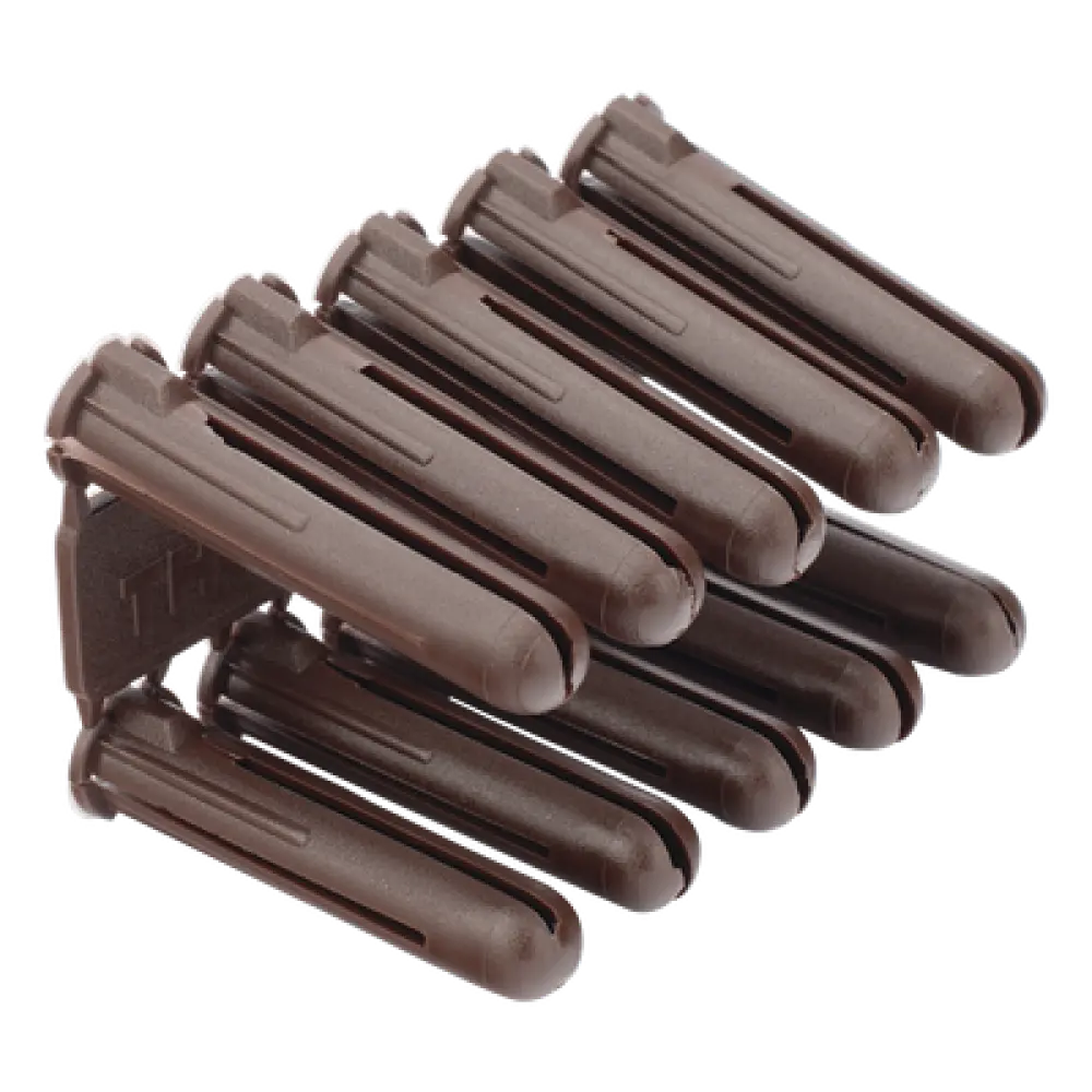 Taquete de Fijación / Doble Expansión Multidireccional / Tornillo 10 mm x 44.5 mm (1 3/4") / Resistencia 80 kg / Polietileno HDPE / Rango Térmico -50°C a +80°C