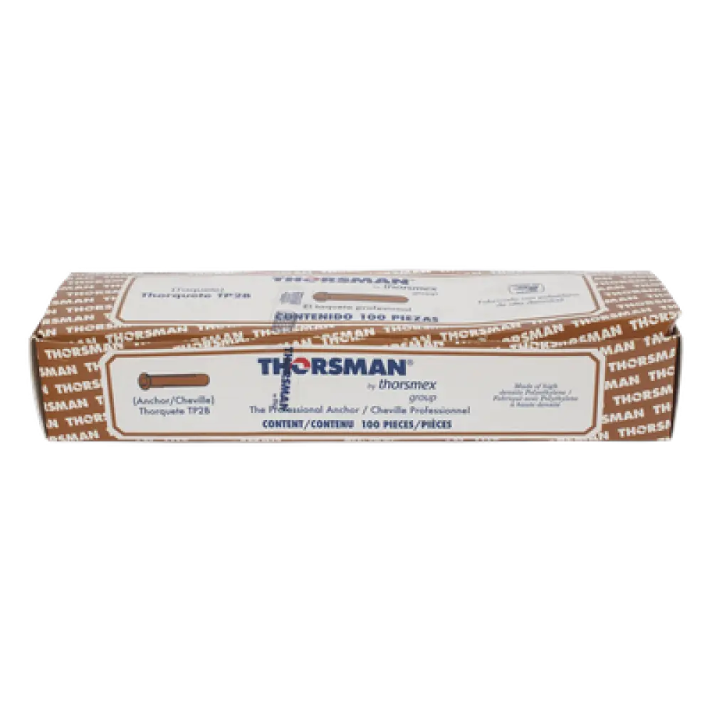 Taquete de Fijación / Doble Expansión Multidireccional / Tornillo 10 mm x 44.5 mm (1 3/4") / Resistencia 80 kg / Polietileno HDPE / Rango Térmico -50°C a +80°C