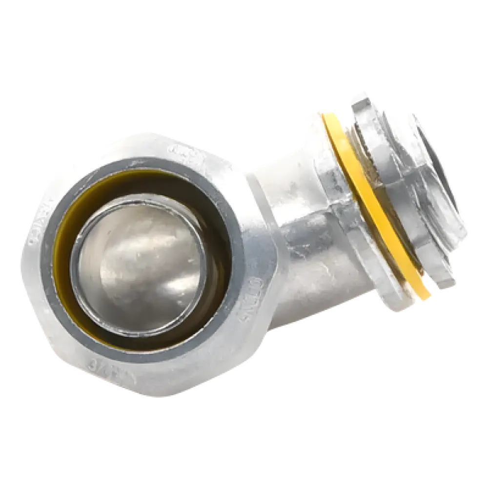 Conector Curvo para Tubo Liquidtight / 3/4" (19 mm) / Acabado Bruñido / Sellos Incluidos / NEMA FB-1 / UL 514B