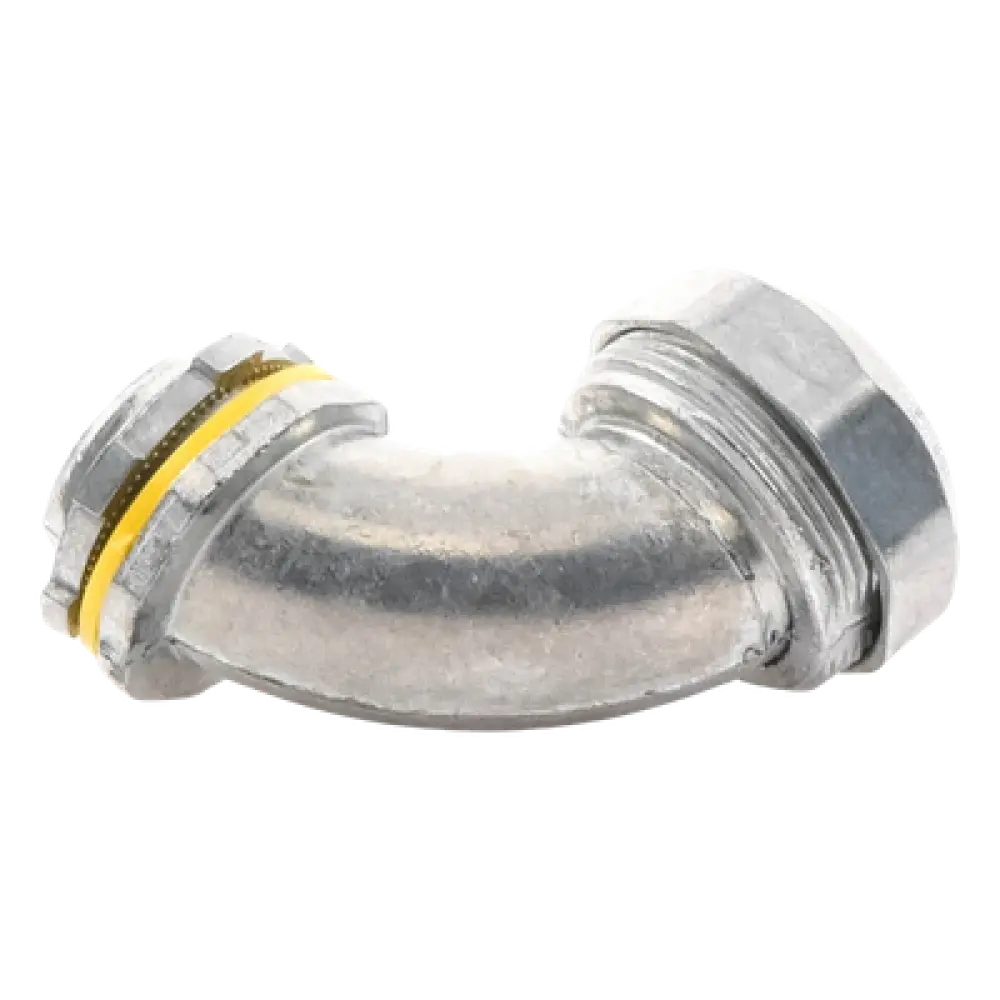Conector Curvo para Tubo Liquidtight / 3/4" (19 mm) / Acabado Bruñido / Sellos Incluidos / NEMA FB-1 / UL 514B