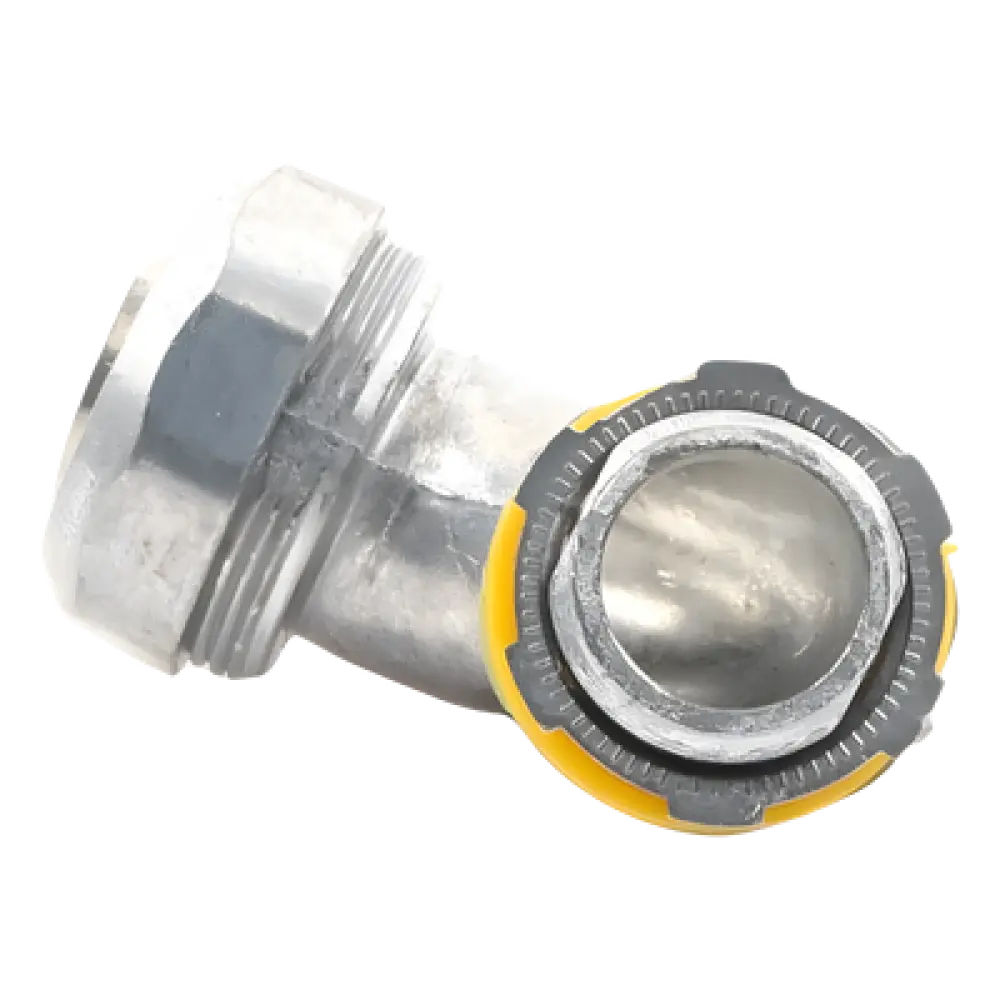 Conector Curvo para Tubo Liquidtight / 3/4" (19 mm) / Acabado Bruñido / Sellos Incluidos / NEMA FB-1 / UL 514B