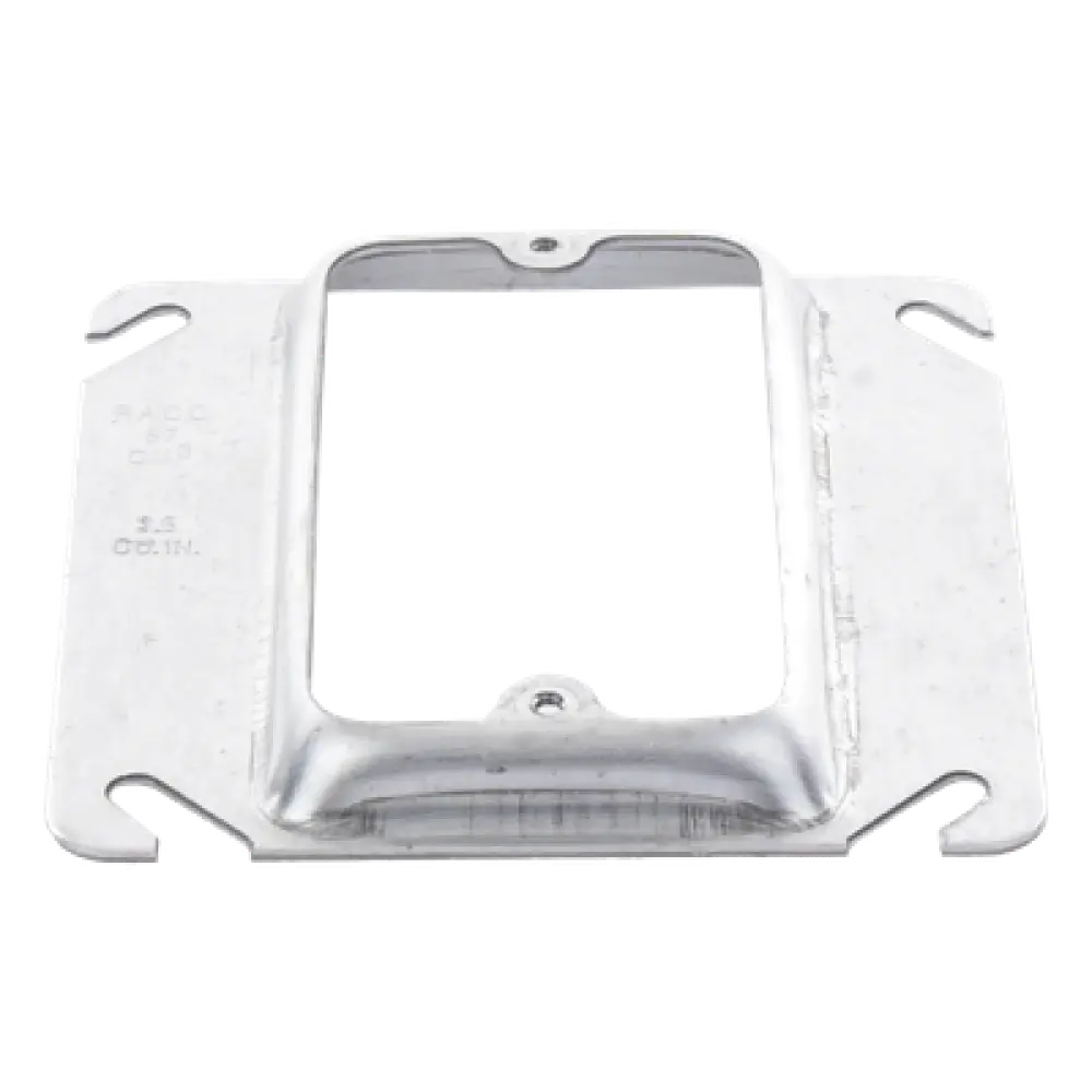 Sobretapa Cuadrada / Acero Galvanizado Troquelado / 4 x 4 in / Capacidad 5.5 Unidades / UL Listed