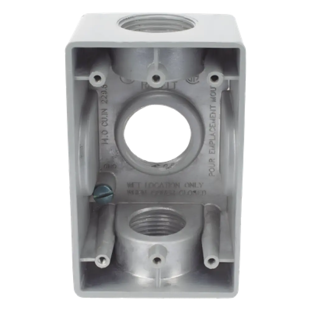Caja Condulet / 1" (25.4 mm) / Tres Bocas / Aluminio Diecast / A Prueba de Intemperie / NPT / Volumen 246 cm³