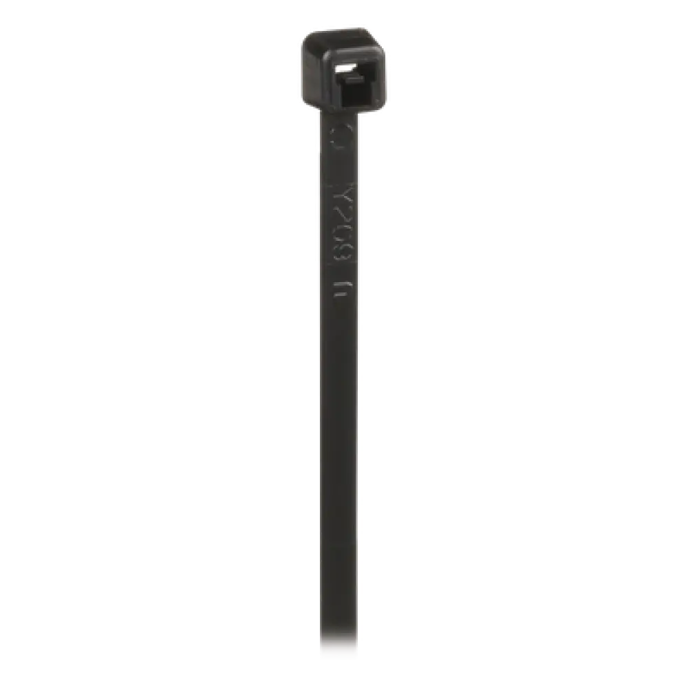 Cincho de Bloqueo / 203 mm (8 in) largo / 2.5 mm ancho / Nylon 6.6 UV / Negro / 1000 pz