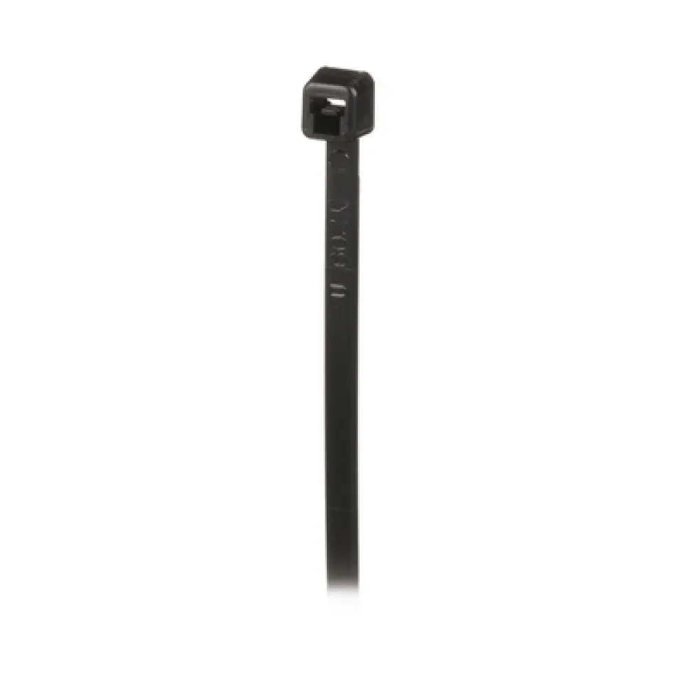 Cincho de Bloqueo / 203 mm (8 in) largo / 2.5 mm ancho / Nylon 6.6 UV / Negro / 1000 pz