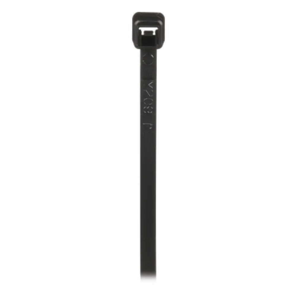 Cincho de Bloqueo / 203 mm (8 in) largo / 2.5 mm ancho / Nylon 6.6 UV / Negro / 1000 pz