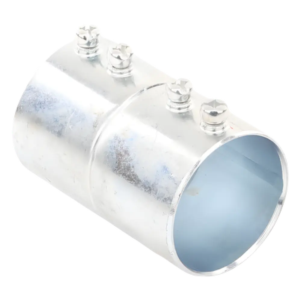 Cople Roscado Con Tornillo / 1 1/2" (41 mm) / Acero Galvanizado / Espesor Pared 1.65 mm / NPT / Uso Interior Seco