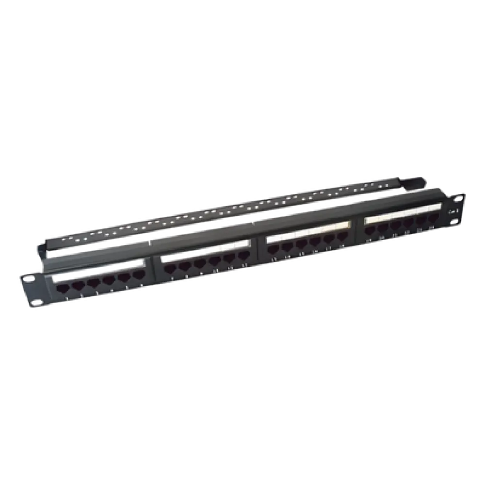 Panel de Parcheo de Impacto / 24 Puertos Cat6 / 1U Rack 19" (48.26 cm) / T568A/B / 110 IDC